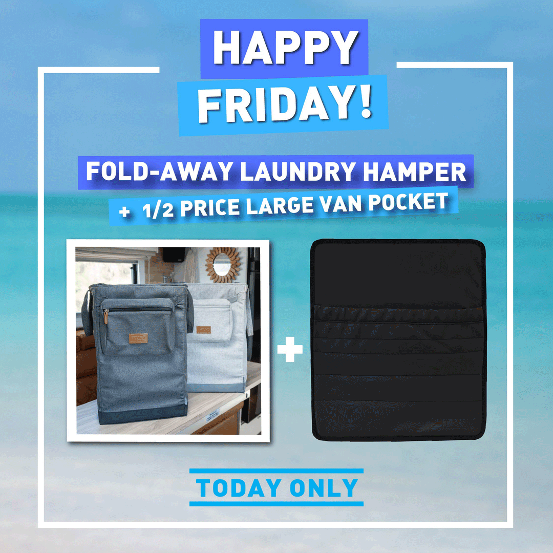 HAPPY FRIDAY - LAUNDRY HAMPER + LARGE VAN POCKET