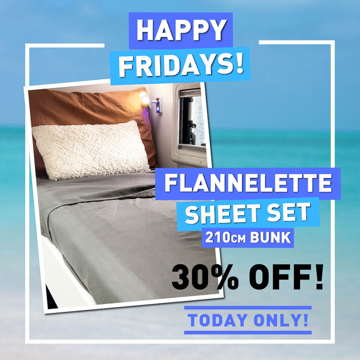 TIAV 2-IN-1 FLANNELETTE SHEET SET - 210cm BUNK