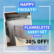 TIAV 2-IN-1 FLANNELETTE SHEET SET - QUEEN