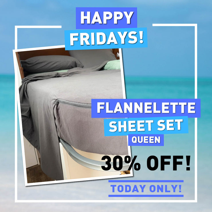 TIAV 2-IN-1 FLANNELETTE SHEET SET - QUEEN