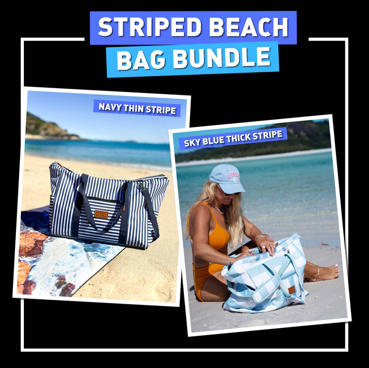 TIAV Striped Beach Bag Bundle