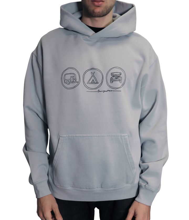 MENS ICON HOODY - FADED POWDER