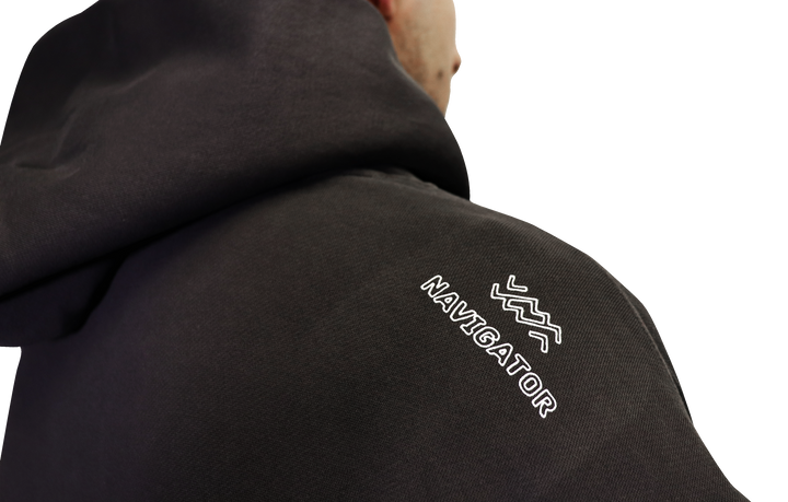 MENS ICON HOODY - FADED BLACK