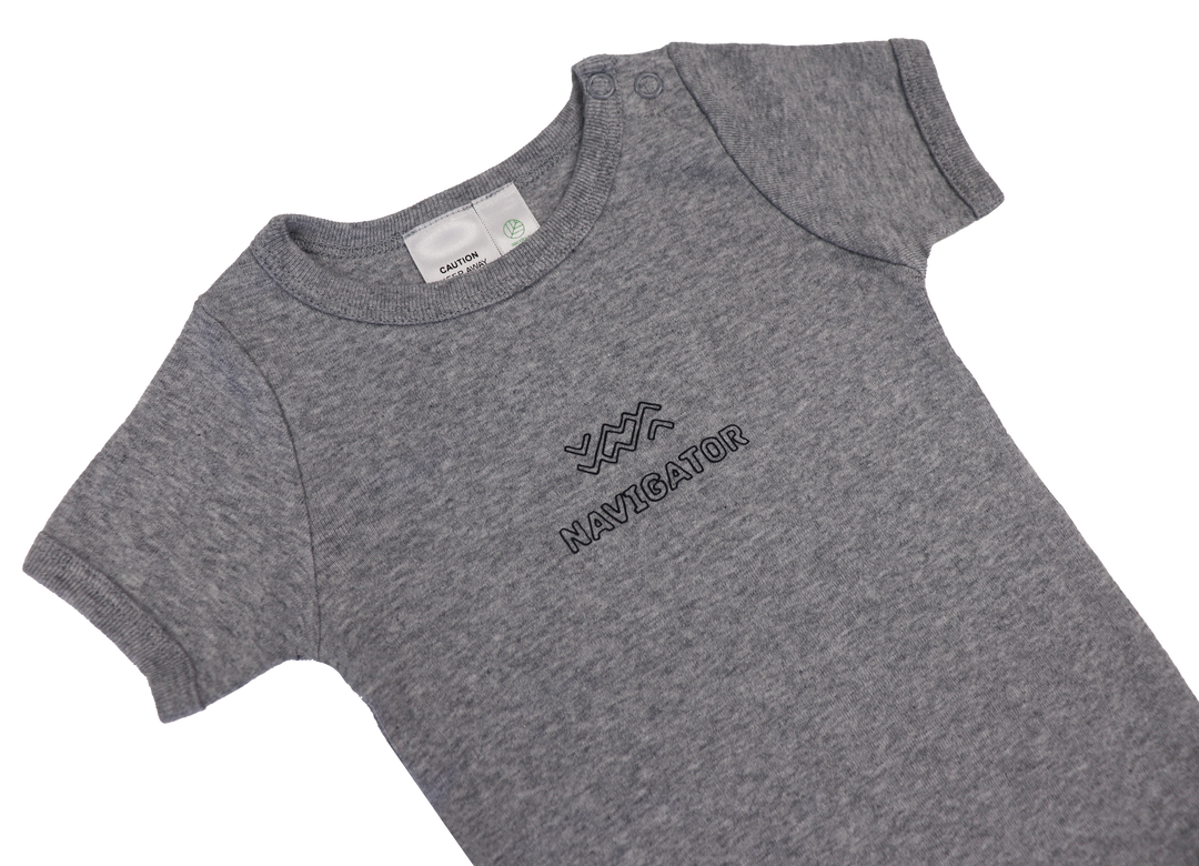 BABY ONESIE - GREY MARLE