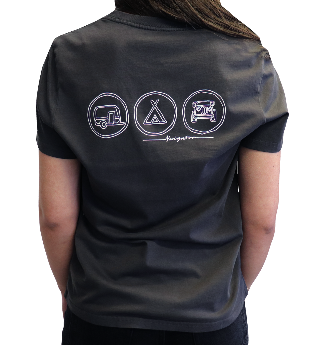 LADIES ICON TEE - FADED BLACK