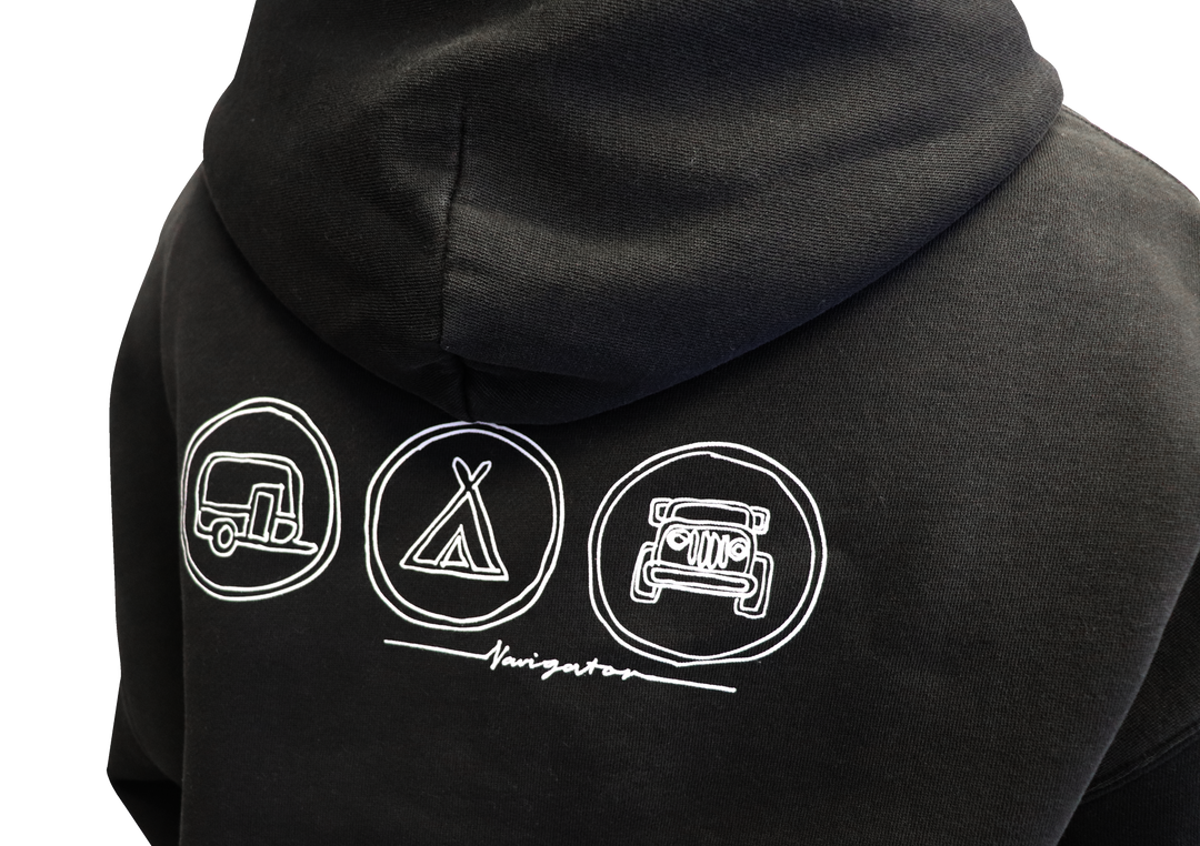 LADIES ICON HOODY - FADED BLACK