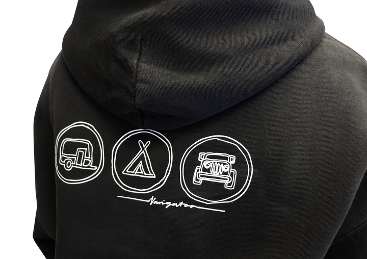 LADIES ICON HOODY - FADED BLACK