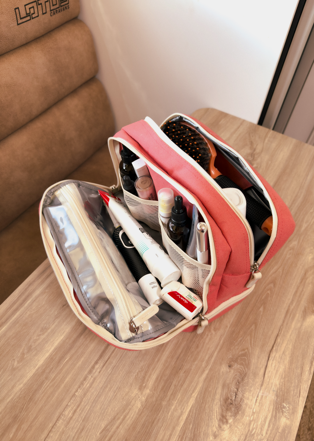 TIAV Canvas Shower Essentials Bag