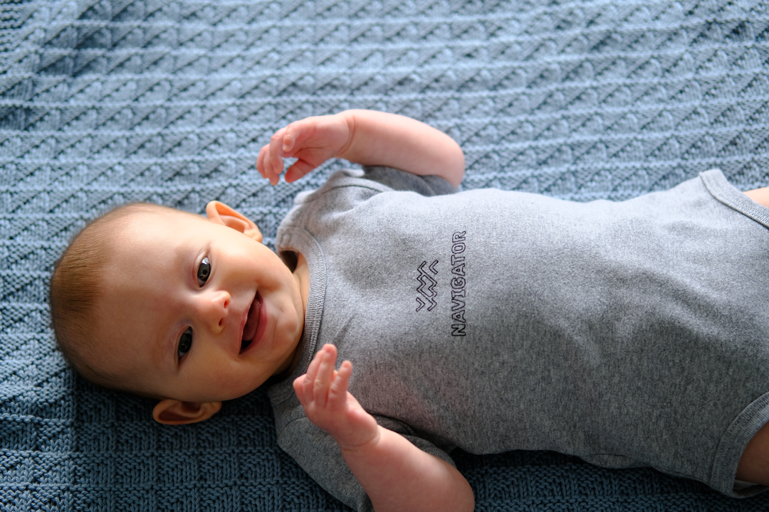 BABY ONESIE - GREY MARLE