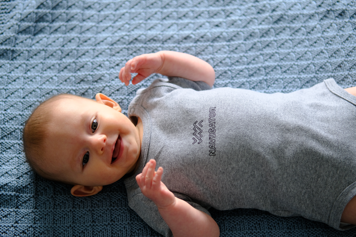 BABY ONESIE - GREY MARLE