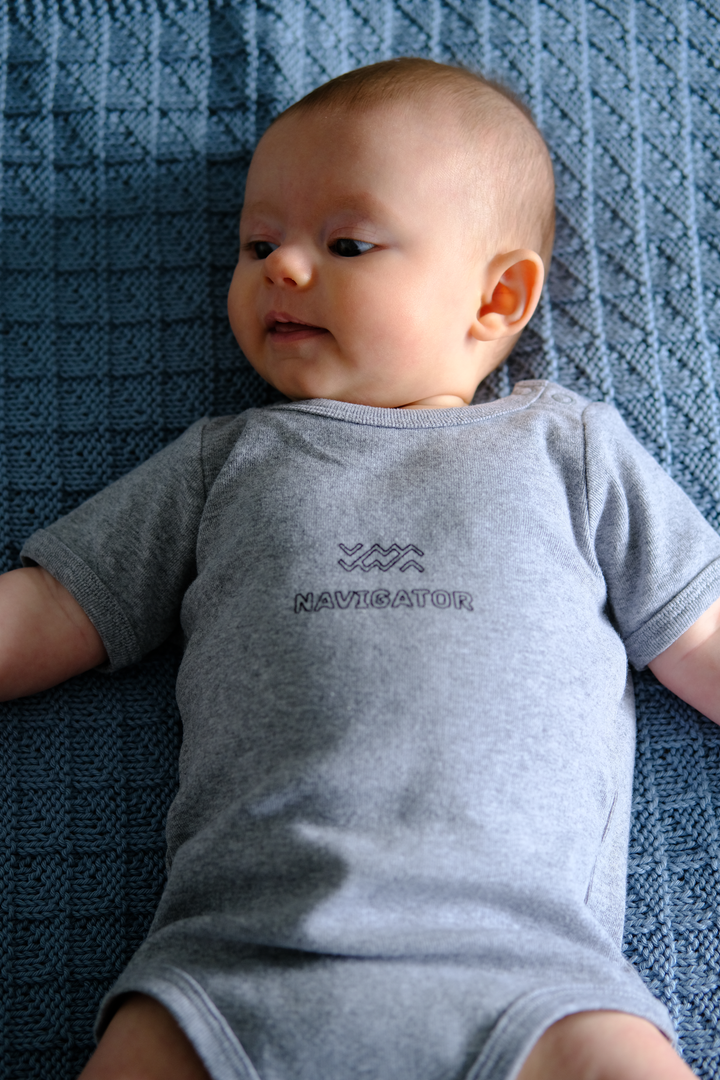 BABY ONESIE - GREY MARLE