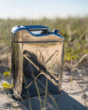 2 X 20L STAINLESS STEEL JERRY CAN