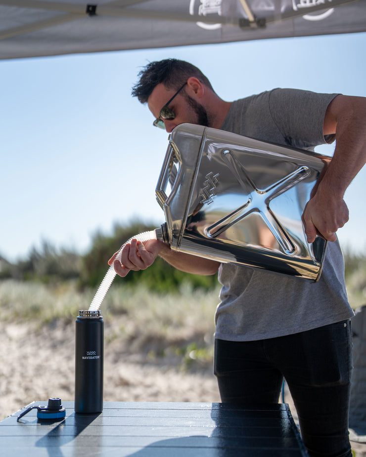 2 X 20L STAINLESS STEEL JERRY CAN