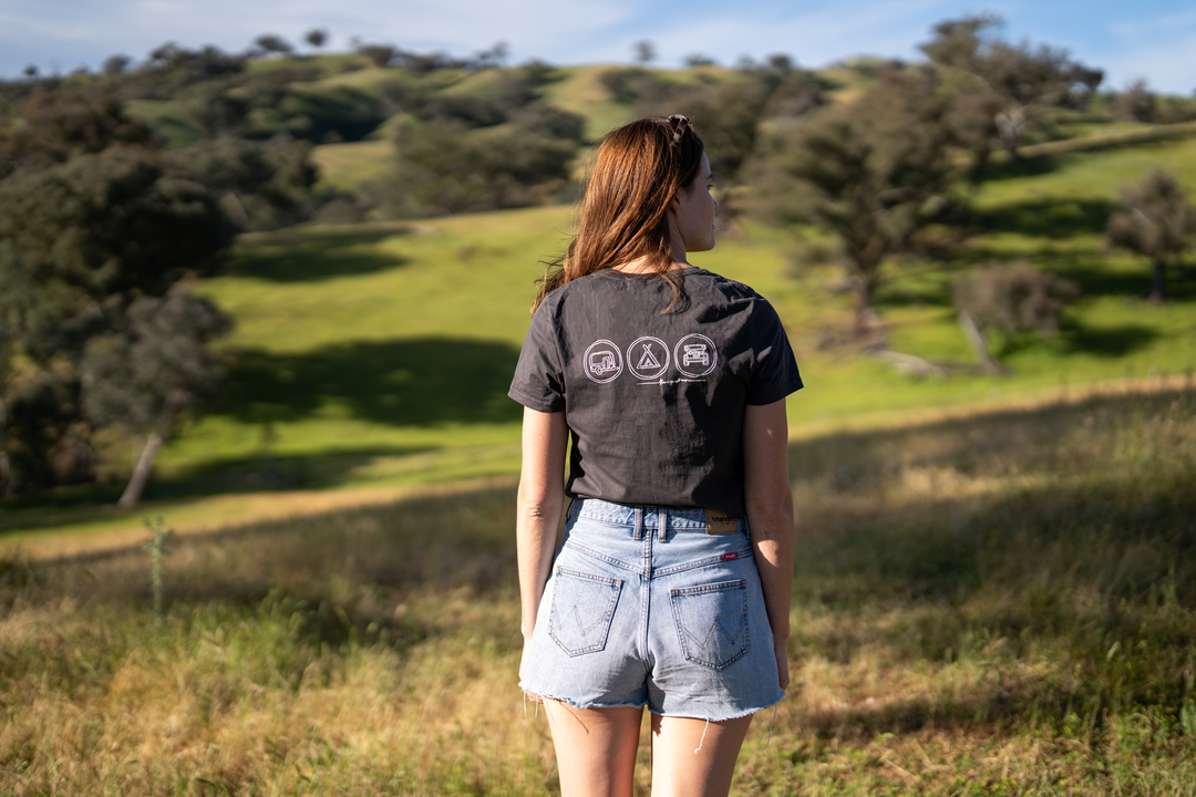 LADIES ICON TEE - FADED BLACK