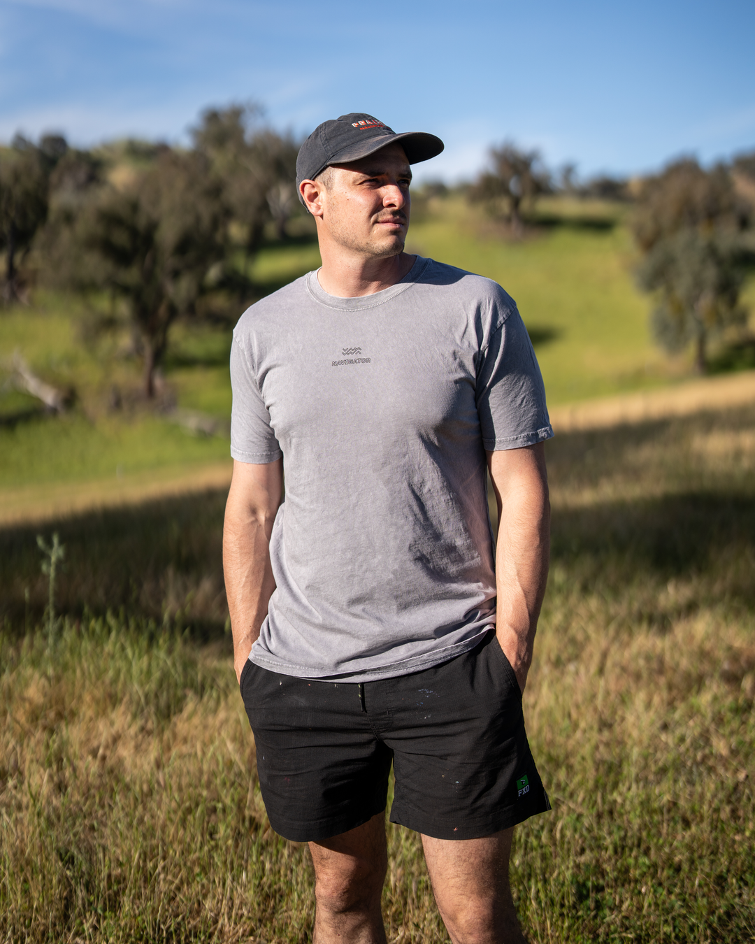 MENS ICON TEE - ASH STONE