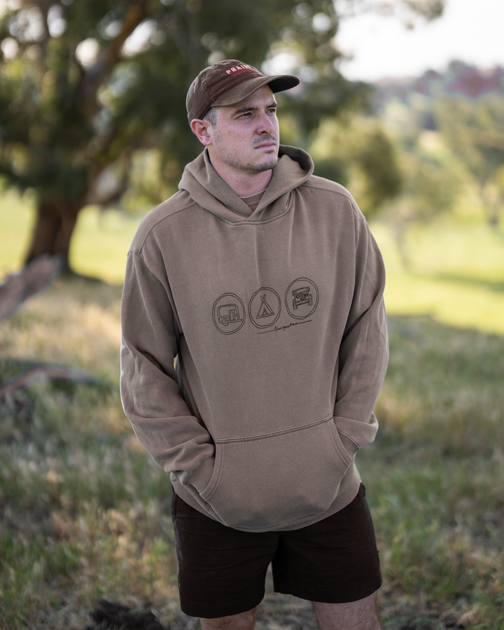 MENS ICON HOODY - TAUPE