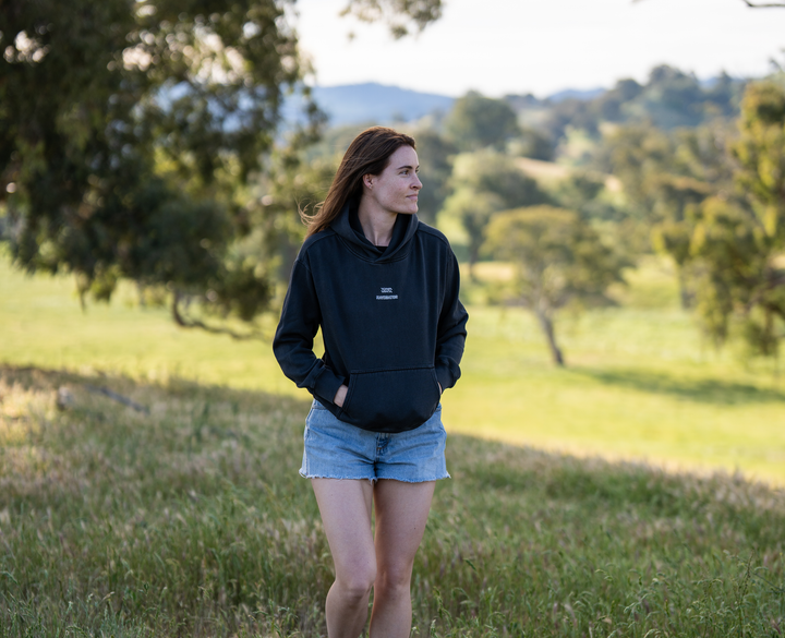 LADIES ICON HOODY - FADED BLACK