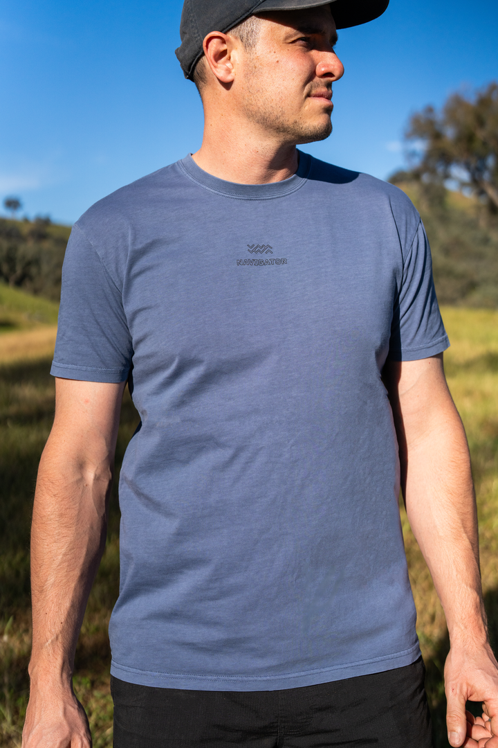 MENS ICON TEE - FADED BLUE