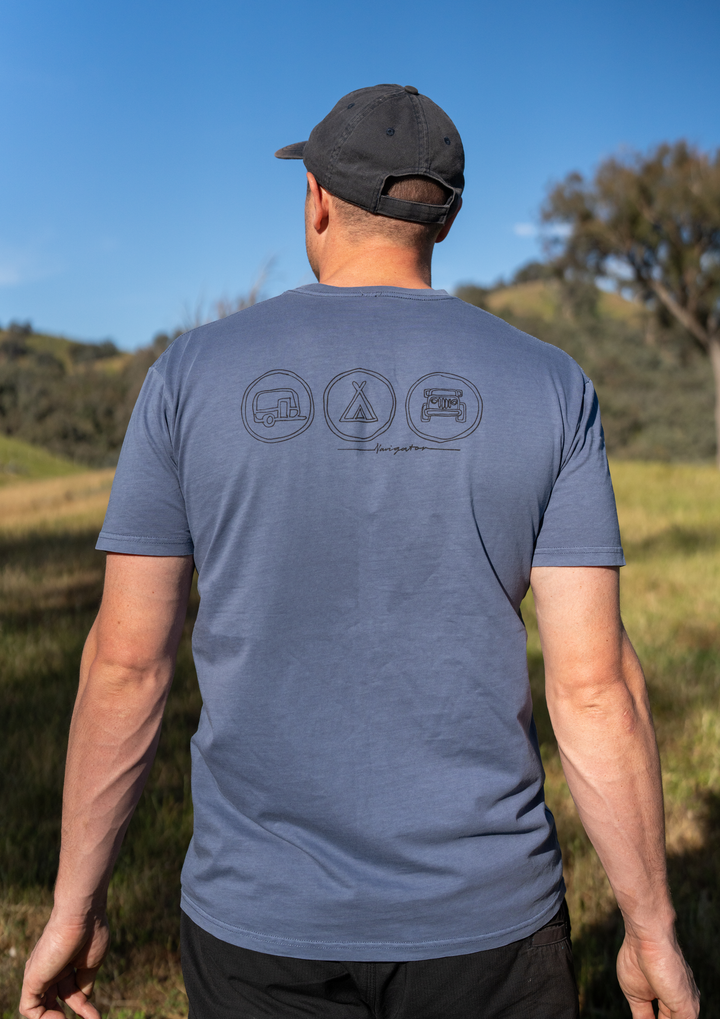 MENS ICON TEE - FADED BLUE