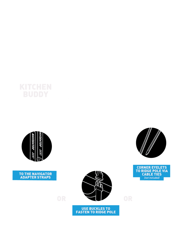 KITCHEN BUDDY + ADAPTER STRAPS