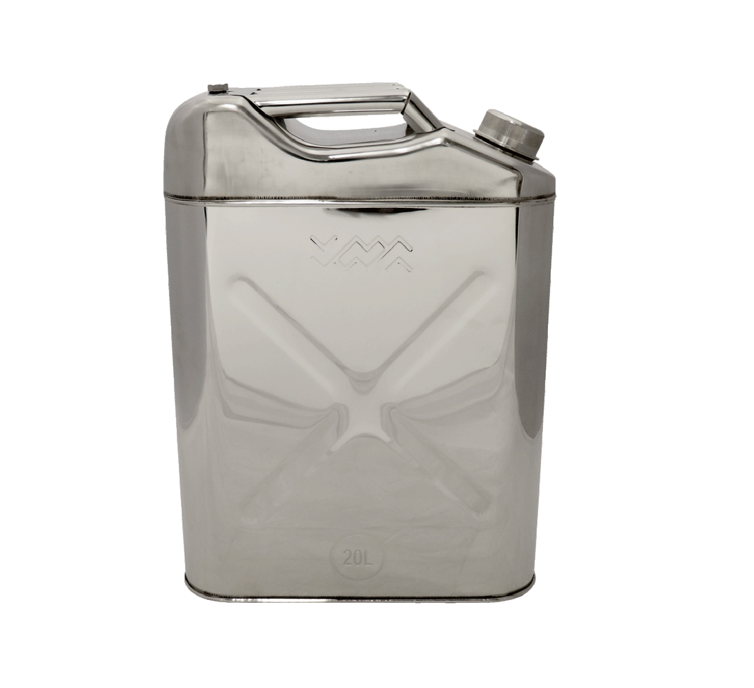 2 X 20L STAINLESS STEEL JERRY CAN