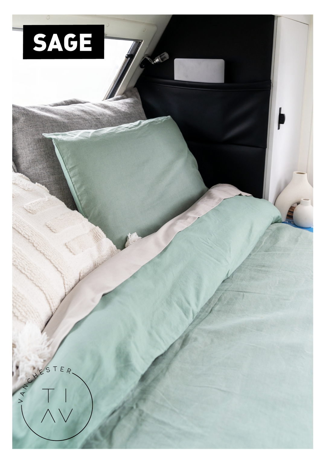 TIAV STAY PUT DOONA COVER SET - QUEEN (NO DOONA)