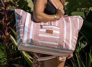 TIAV STRIPED BEACH BAG