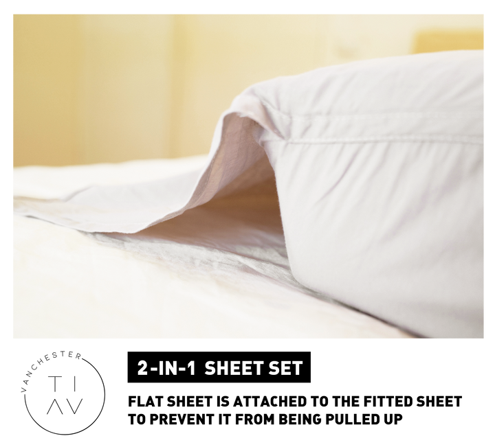TIAV 2-IN-1 SHEET SET - 210cm BUNK