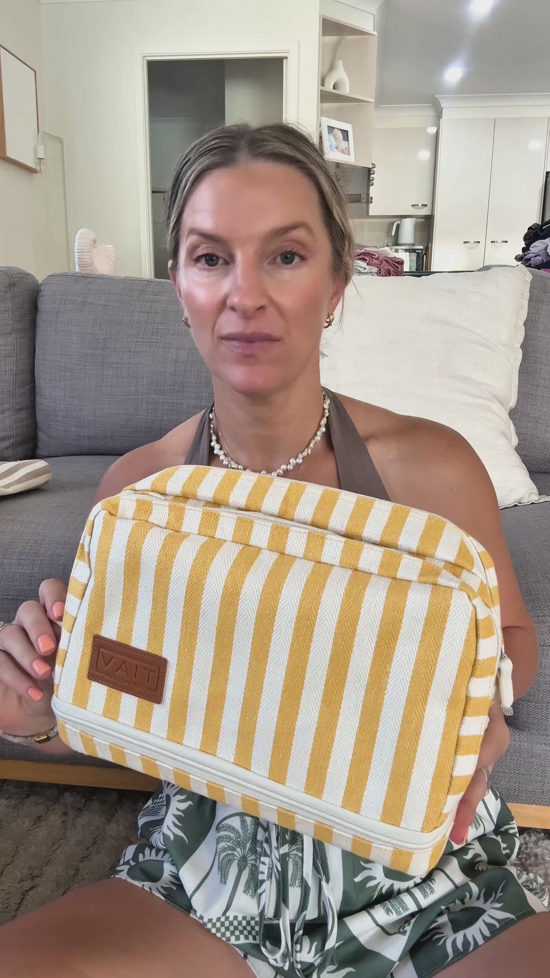 TIAV Canvas Shower Essentials Bag